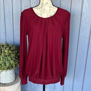 Timeson Elegant Burgundy Women's Top M